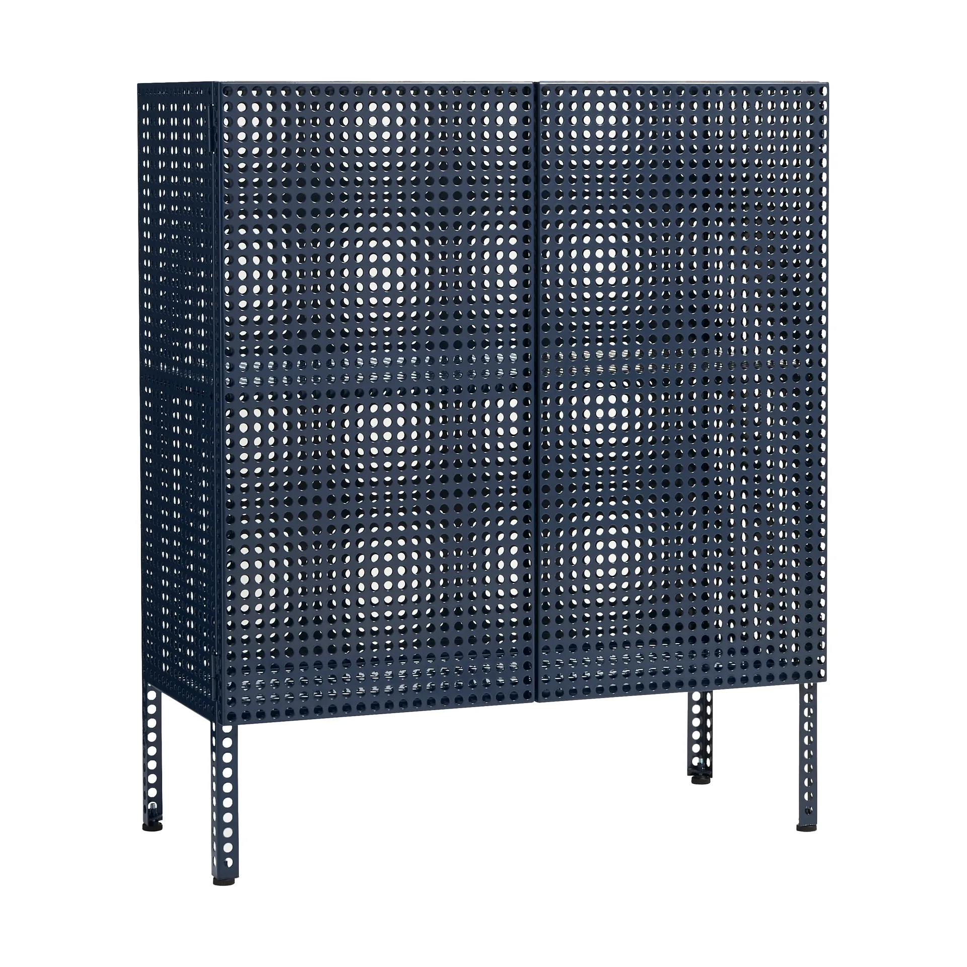 Perforated Cabinet cabinet medium, Steel blue HAY