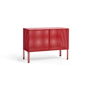 Perforated Cabinet skåp small - Wine red - HAY
