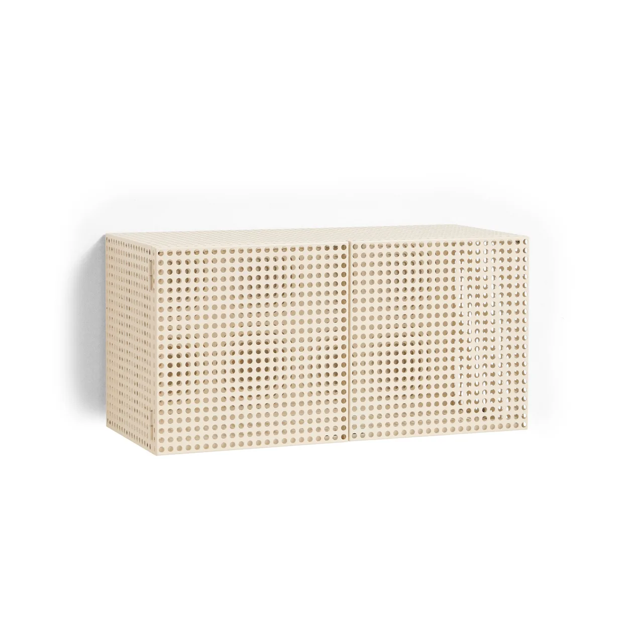 HAY Perforated Cabinet wall cabinet small Eggshell | Scandinavian Design | Display & glass cabinets | White