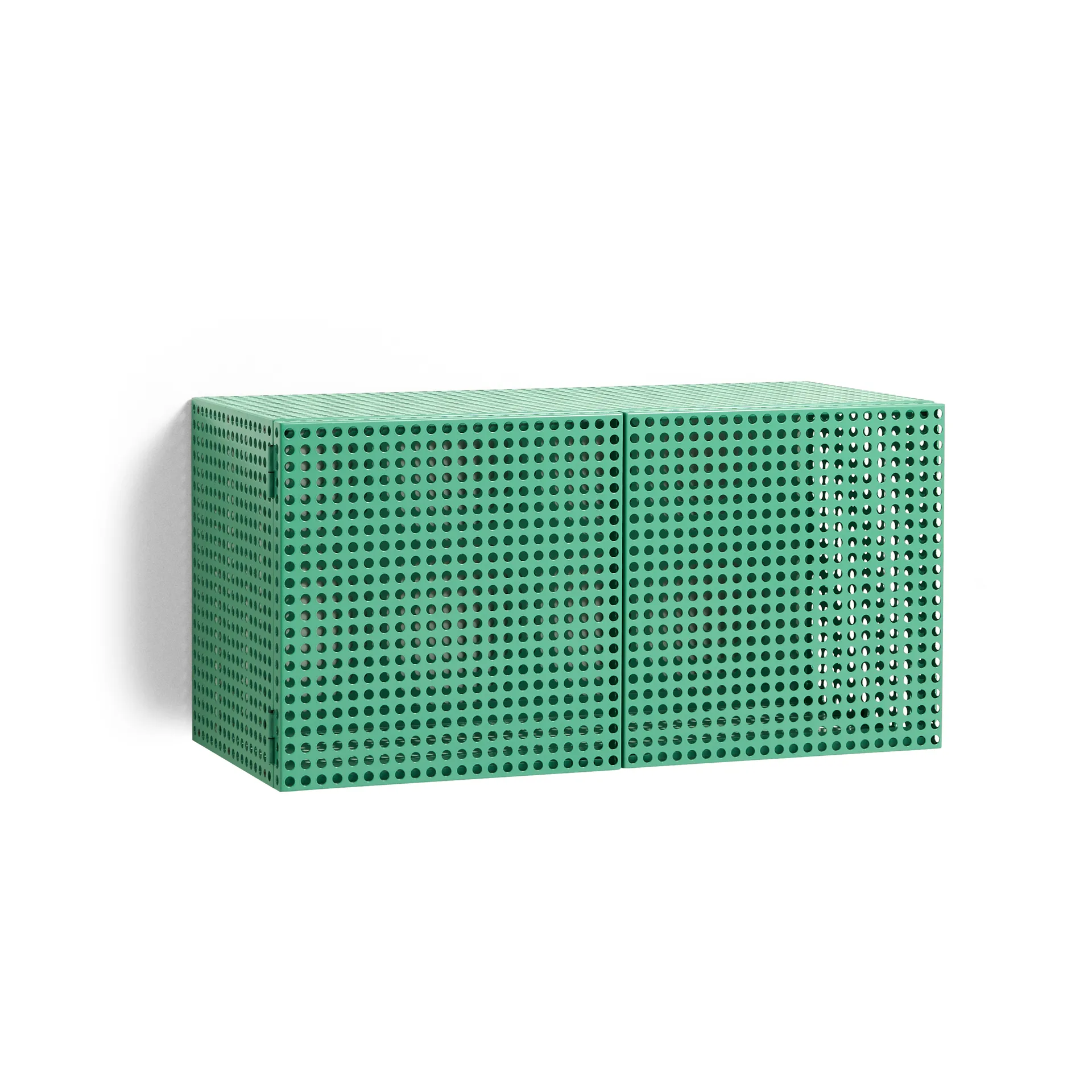 Perforated Cabinet wall cabinet small, Soft jade HAY
