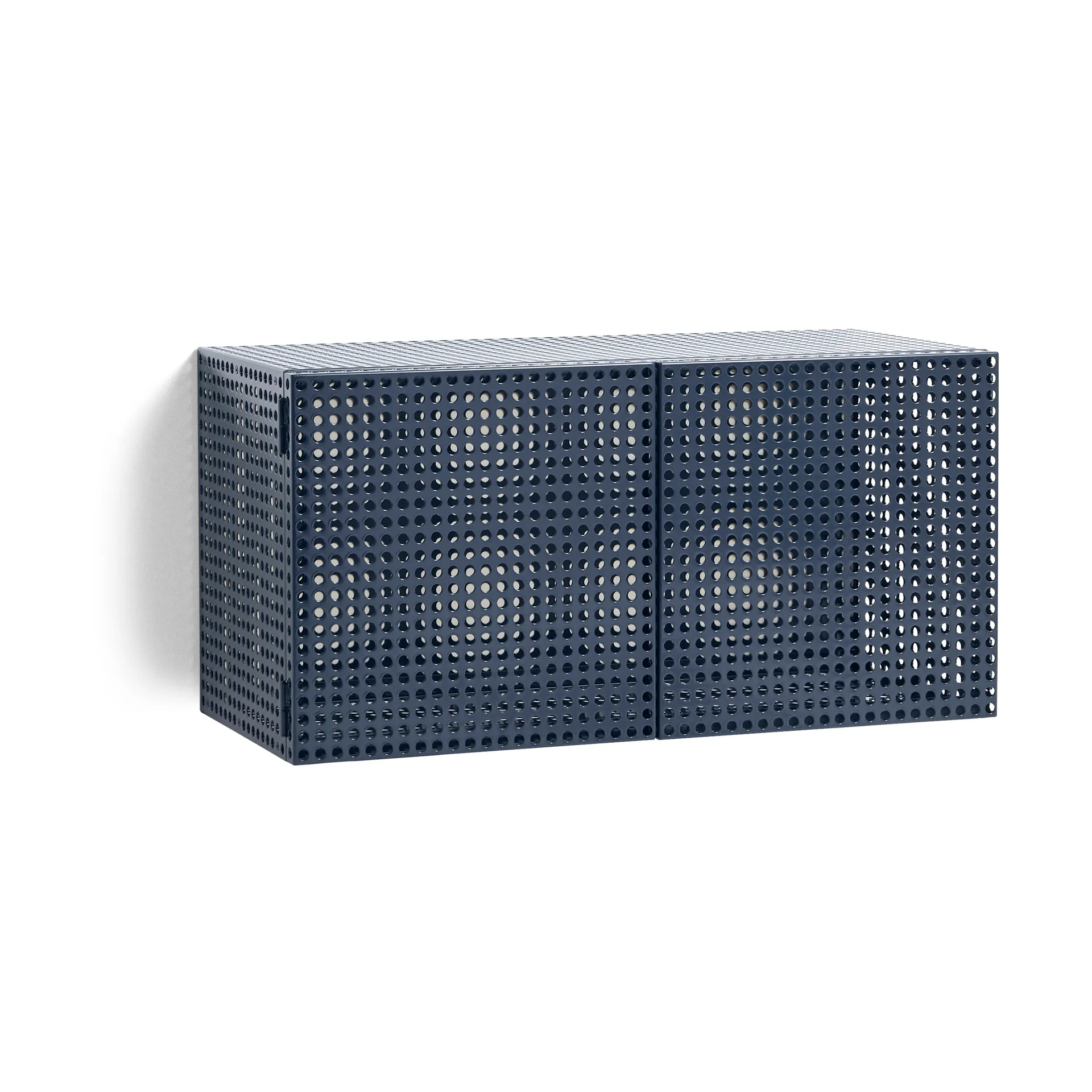 Perforated Cabinet wall cabinet small, Steel blue HAY