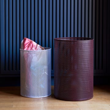 Perforated wastepaper bin - Petrol blue, medium - HAY