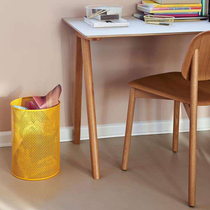 Perforated wastepaper bin, Petrol blue, medium HAY
