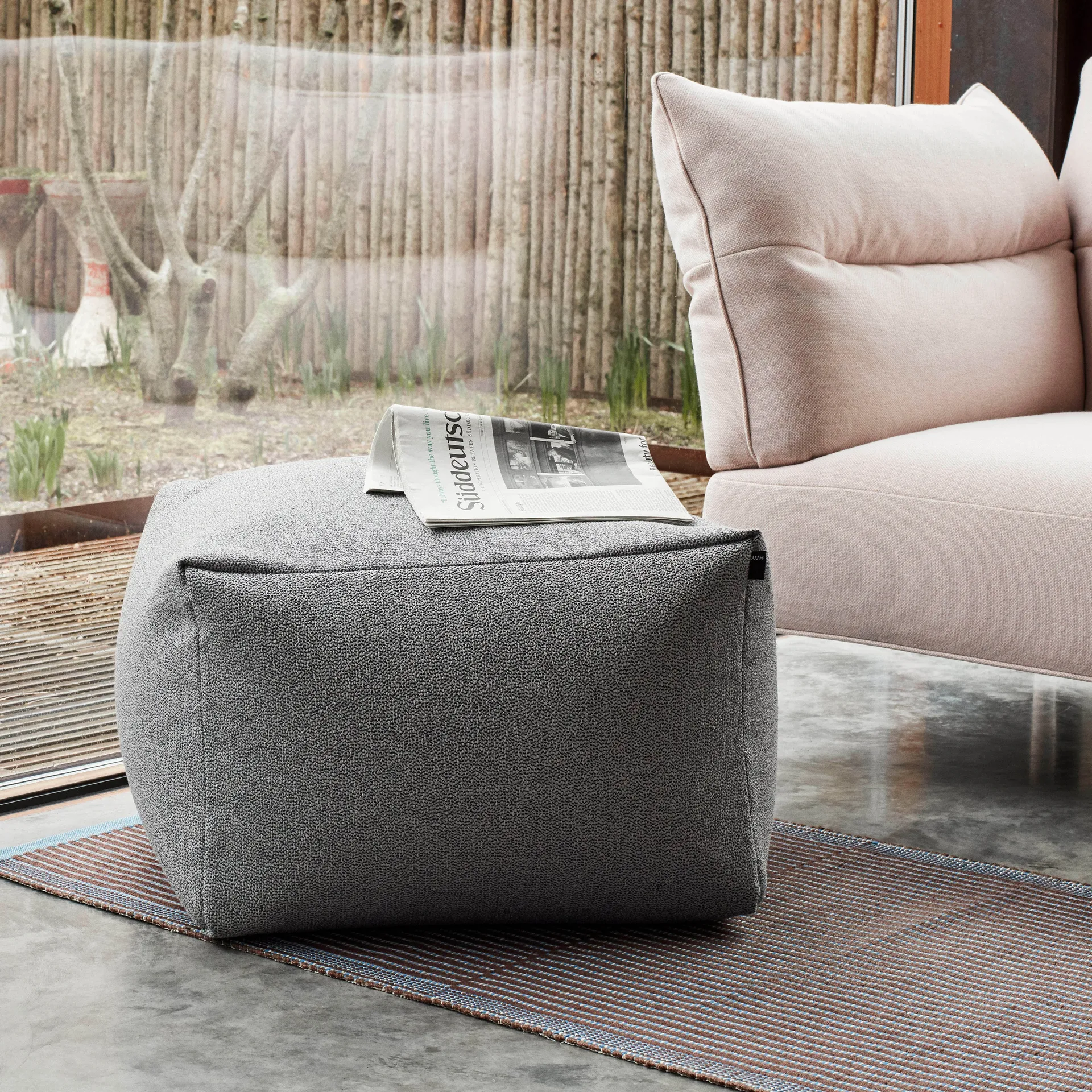 Pouf sit pouf sprinkle 59x59 cm, grey HAY