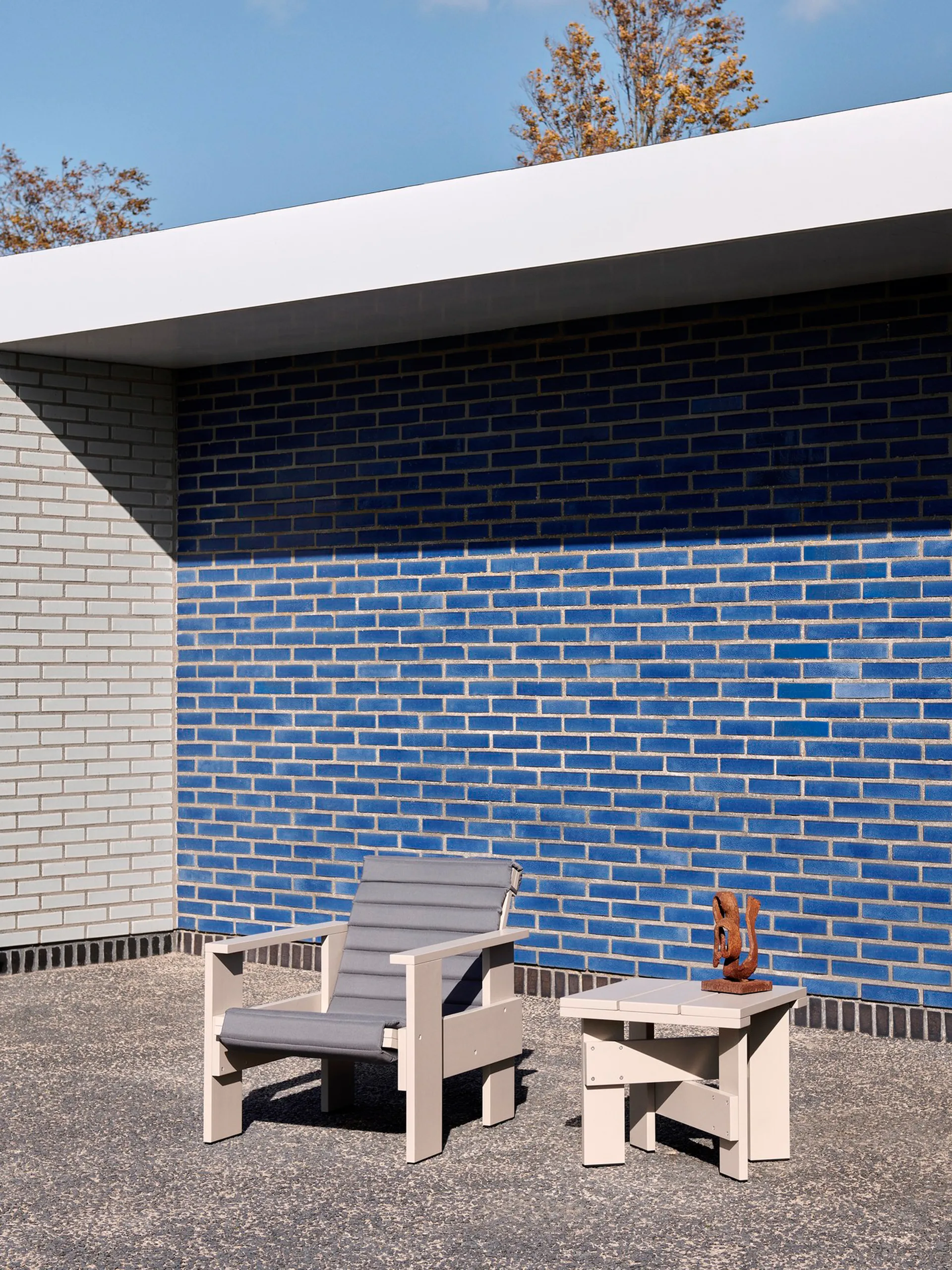 Quilted cushion for Crate lounge chair, Sky grey HAY