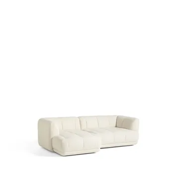 Quilton combination 19 modular sofa, left-hand chaise - Flamiber a5 cream - HAY