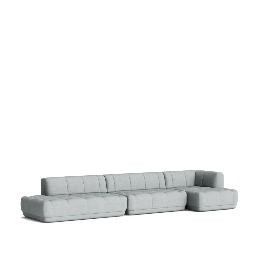 Quilton combination 23 modular sofa, right-hand chaise, Fabric Remix 123 grey HAY