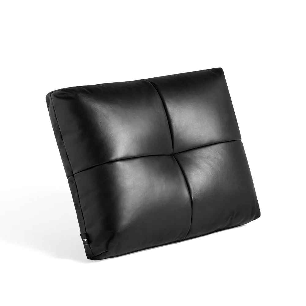 HAY Quilton cushion Leather sense black | Scandinavian Design | Cushions | Black