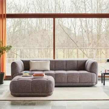 Quilton ottoman - Fabric Atlas 631 blue-grey - HAY