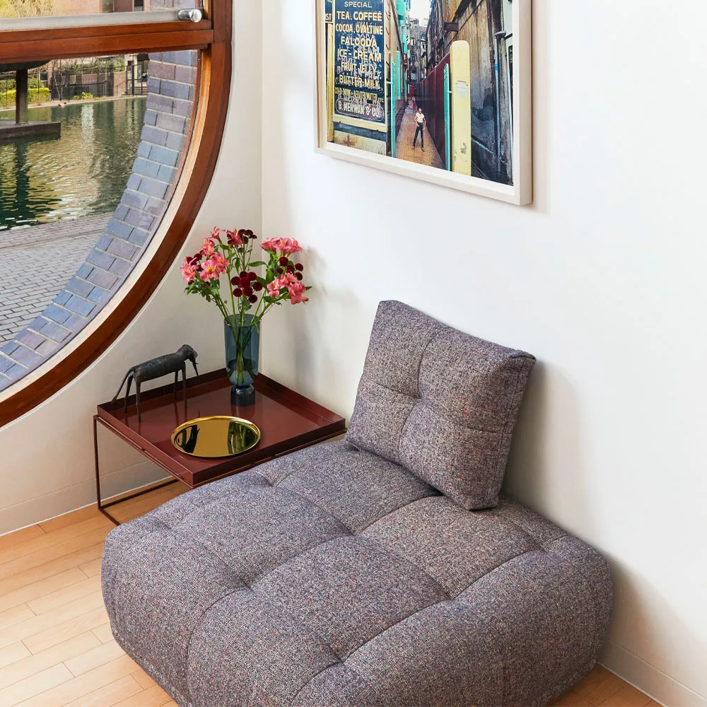 Quilton ottoman, Fabric Swarm multi HAY