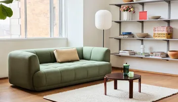 Quilton sofa 2-seater 214 cm - Linara 100-Tarragon - HAY