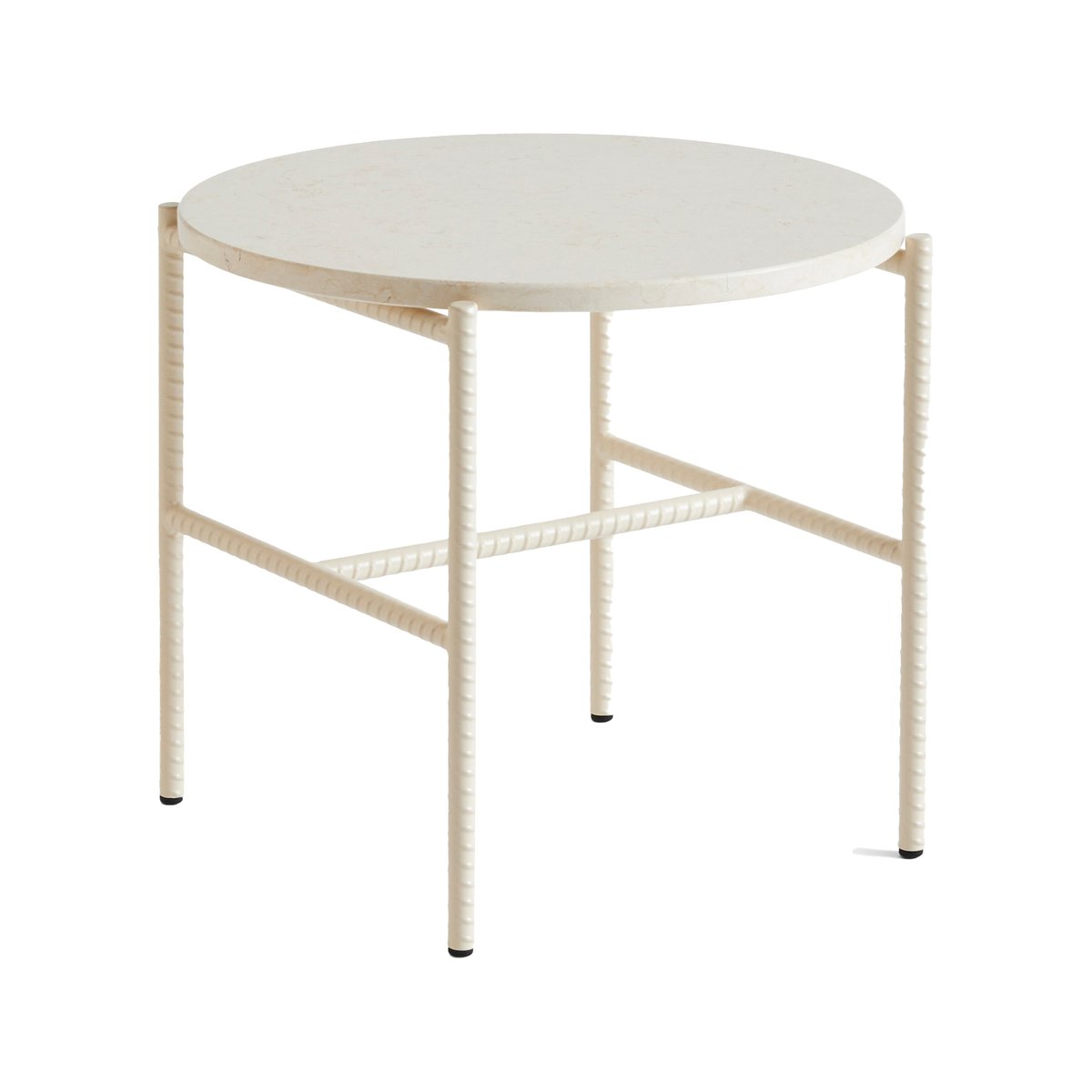 HAY Rebar side table o45 cm Beige marble-alabaster | Scandinavian Design | Side tables | Beige