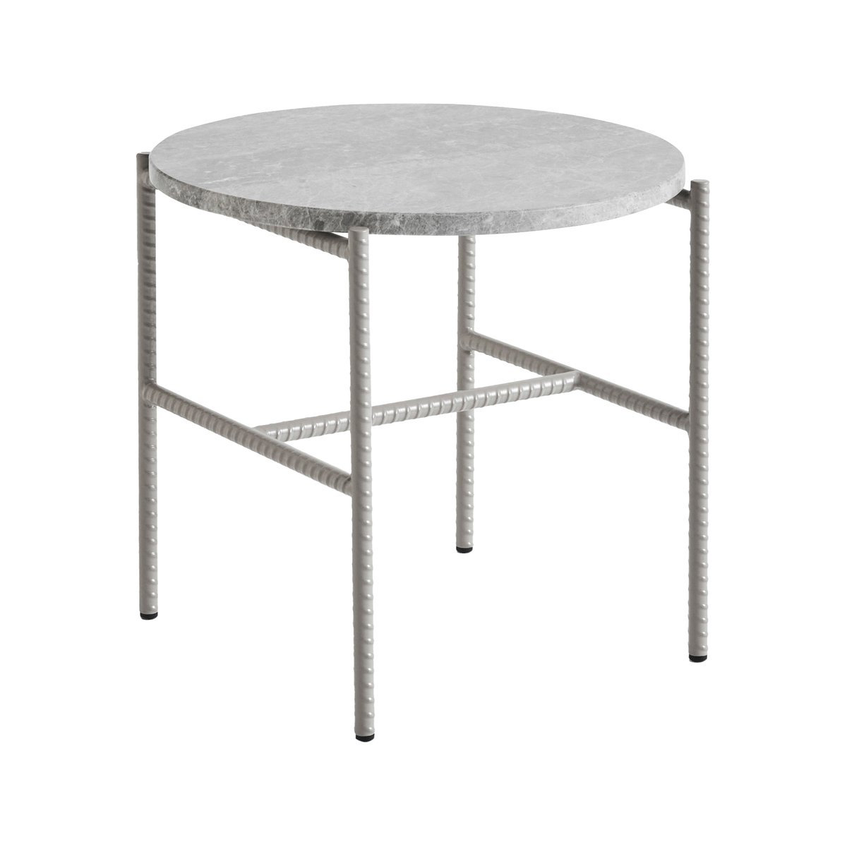HAY Rebar side table o45 cm Grey marble-fossil | Scandinavian Design | Side tables | Grey