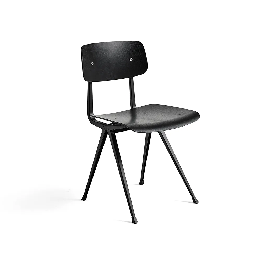 Result chair, Black oak-black steel frame HAY