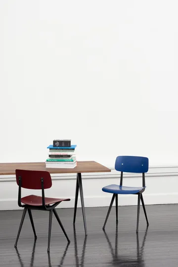 Result chair - Dark brick-black steel frame - HAY