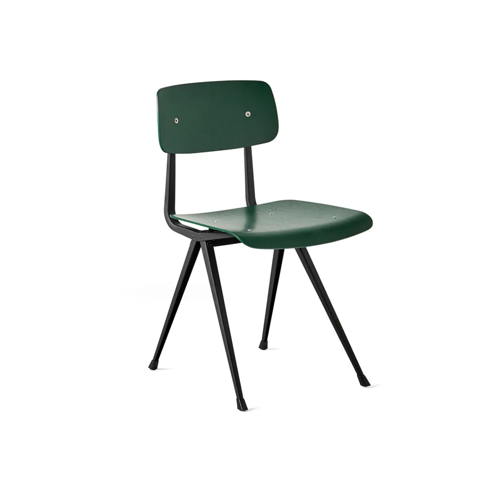 Result chair, Forest green, black steel frame HAY
