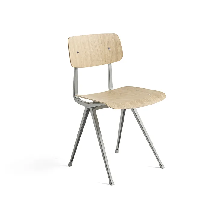 Result chair - Oak-beige steel frame - HAY