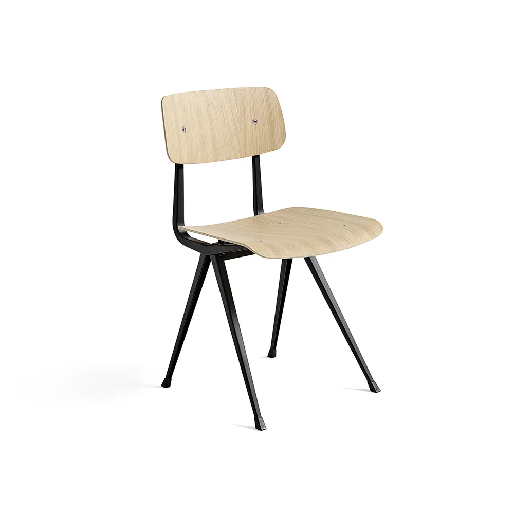 Result chair, Oak-black steel frame HAY