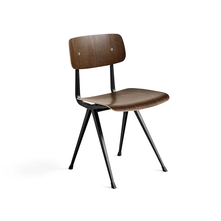 Result chair - Smoked oak-black steel frame - HAY