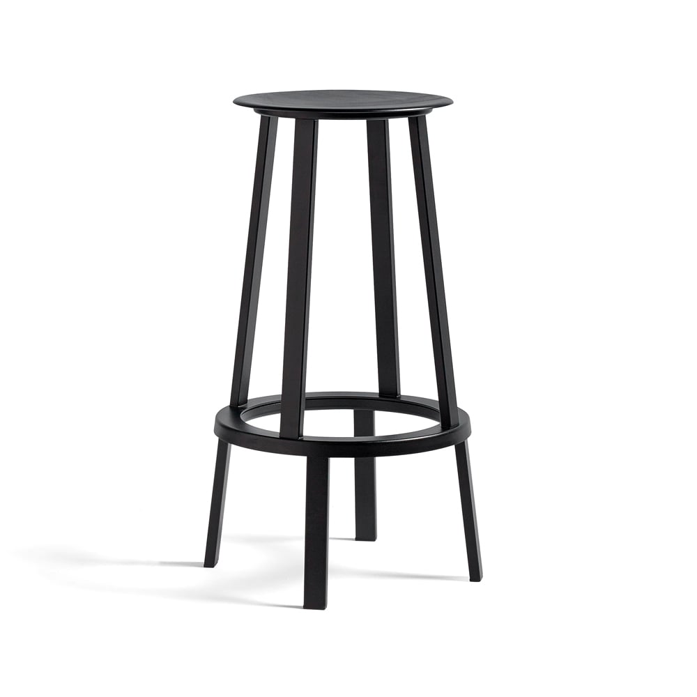 HAY Revolver bar stool Black, high | Scandinavian Design | Bar stools | Black