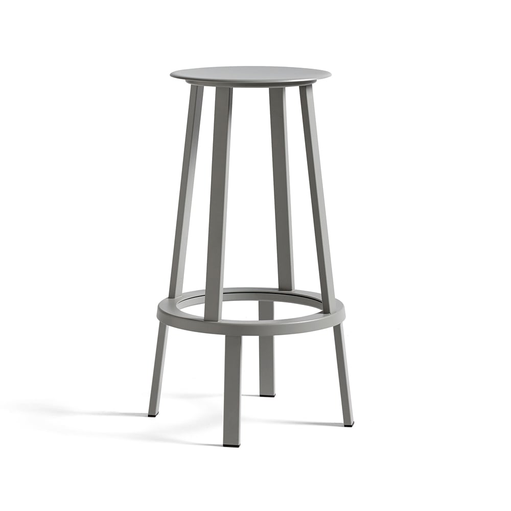 HAY Revolver bar stool Sky grey, high | Scandinavian Design | Bar stools | Grey