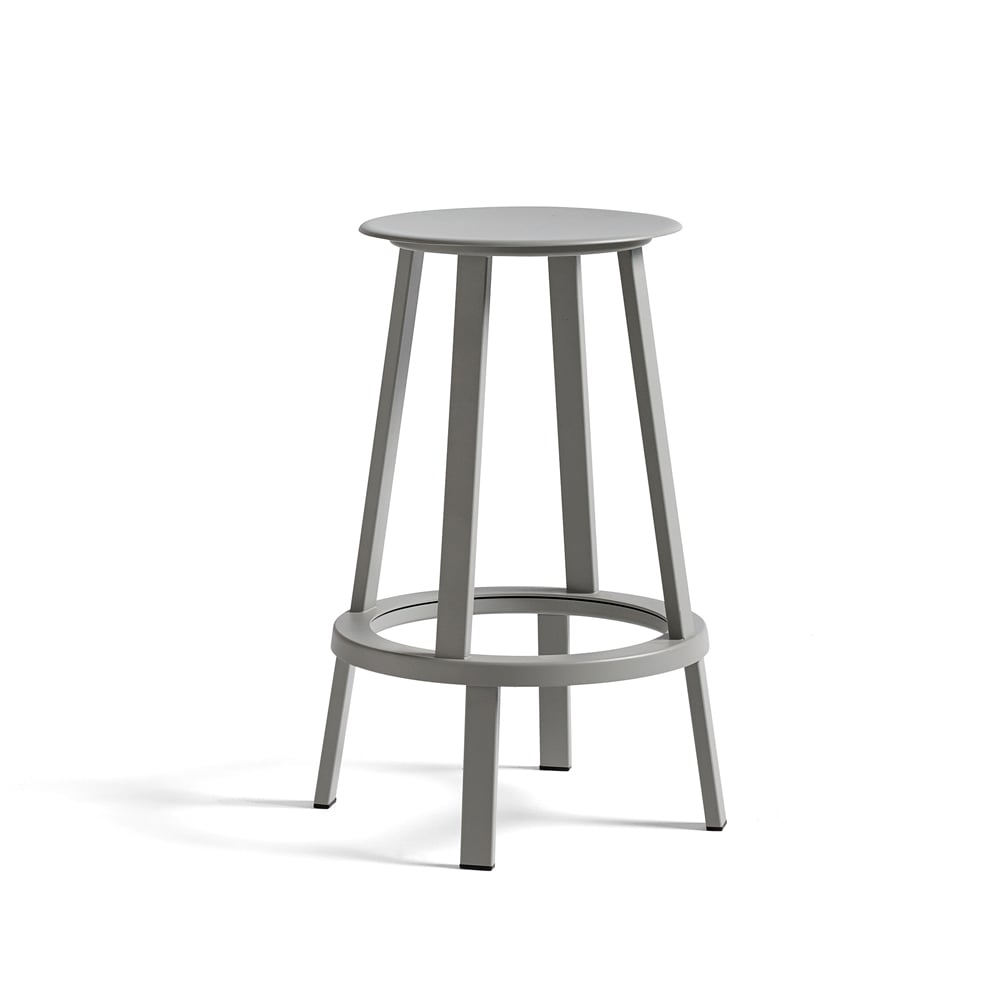 HAY Revolver bar stool Sky grey, low | Scandinavian Design | Bar stools | Grey