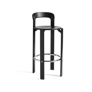 Rey bar stool 75 cm - Deep black - HAY