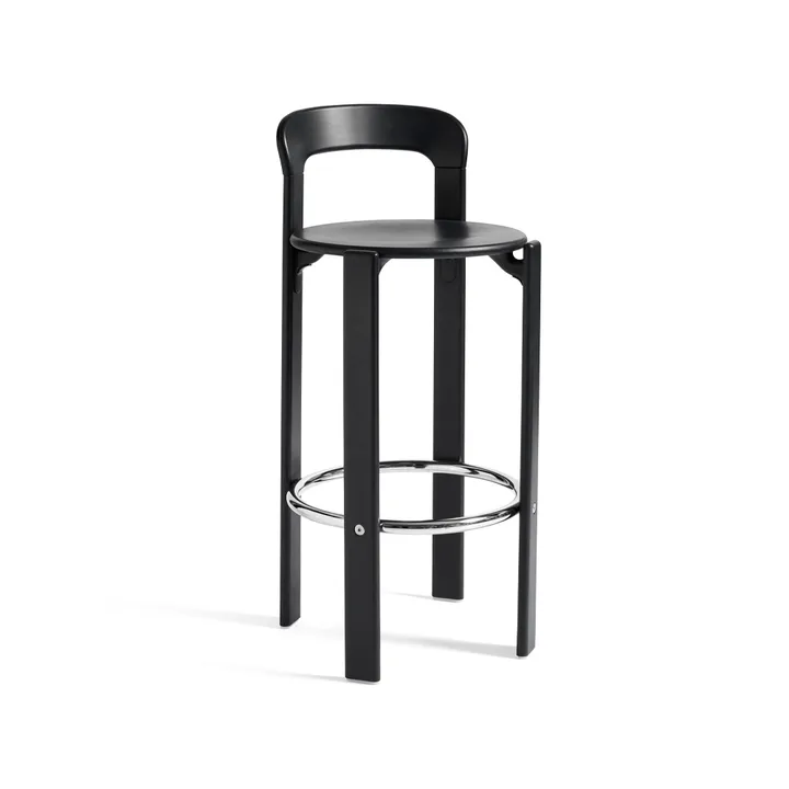 Rey bar stool 75 cm - Deep black - HAY