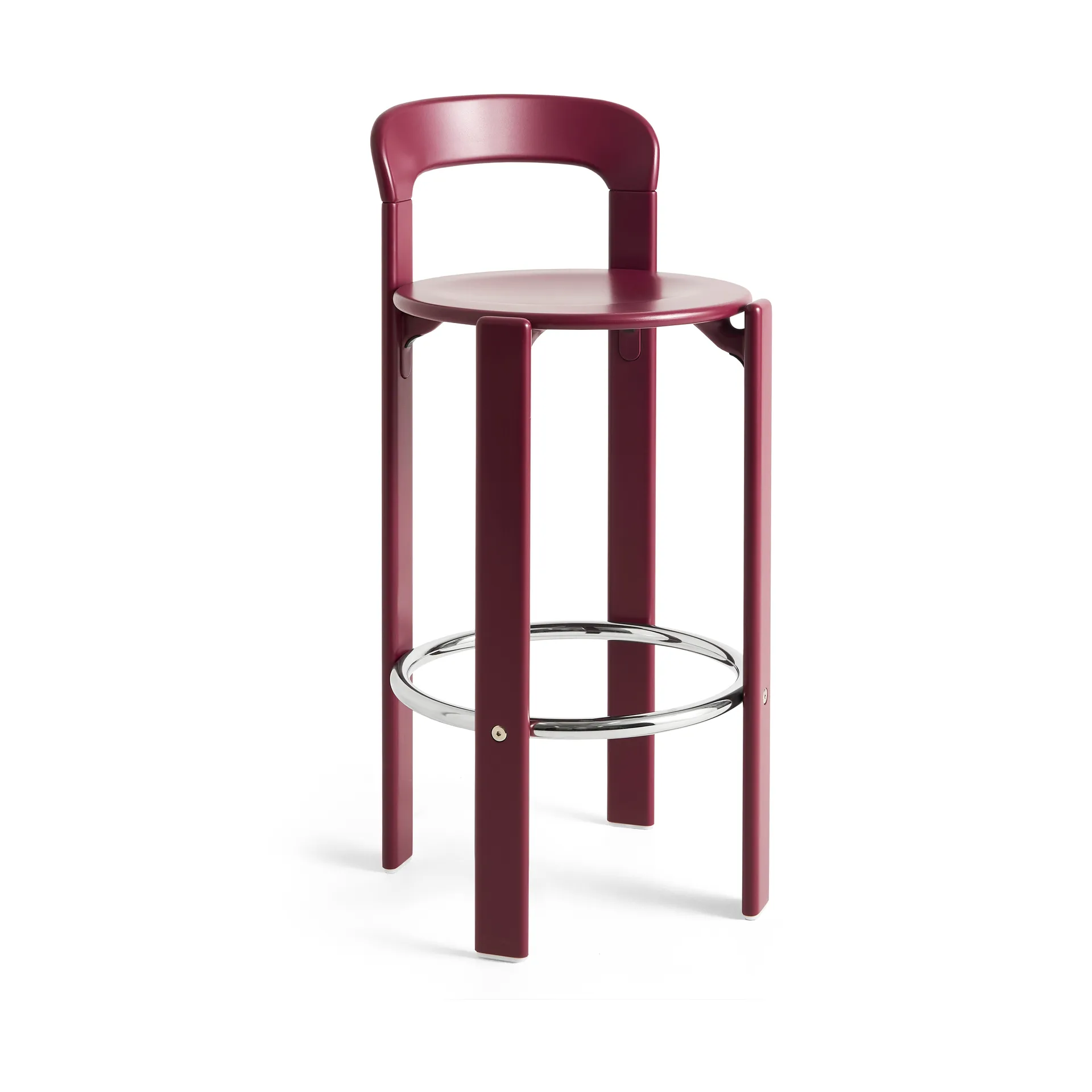 Rey bar stool 75 cm, Grape red HAY