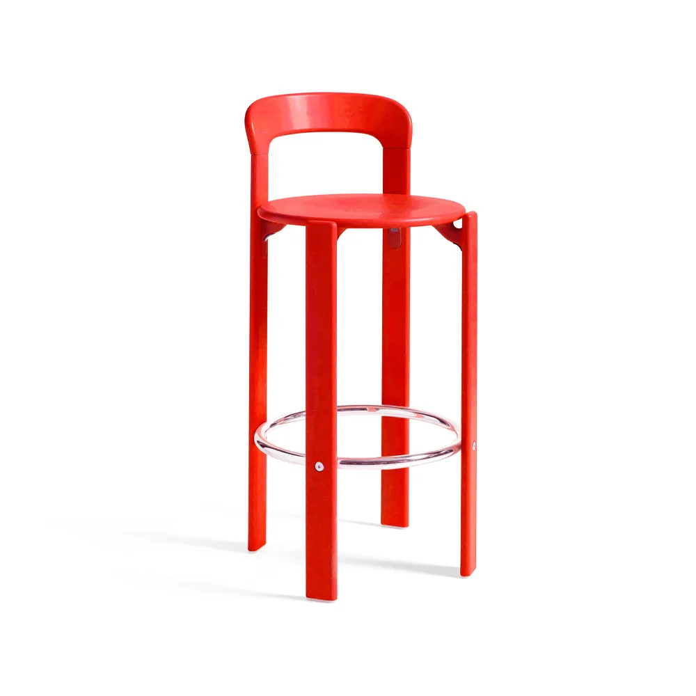 Rey bar stool 75 cm, Scarlet red HAY