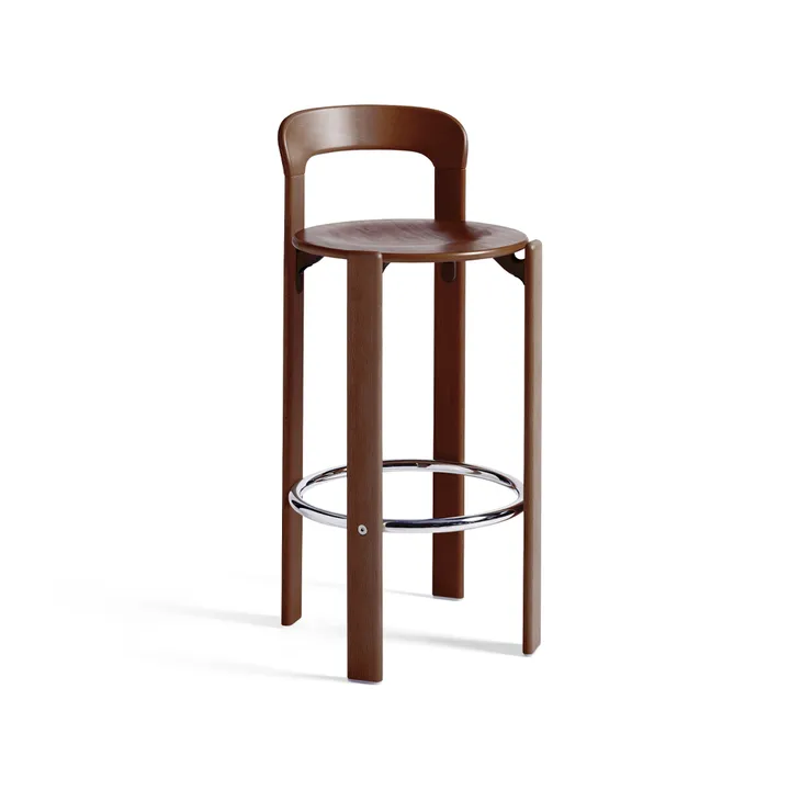 Rey bar stool 75 cm - Umber brown - HAY