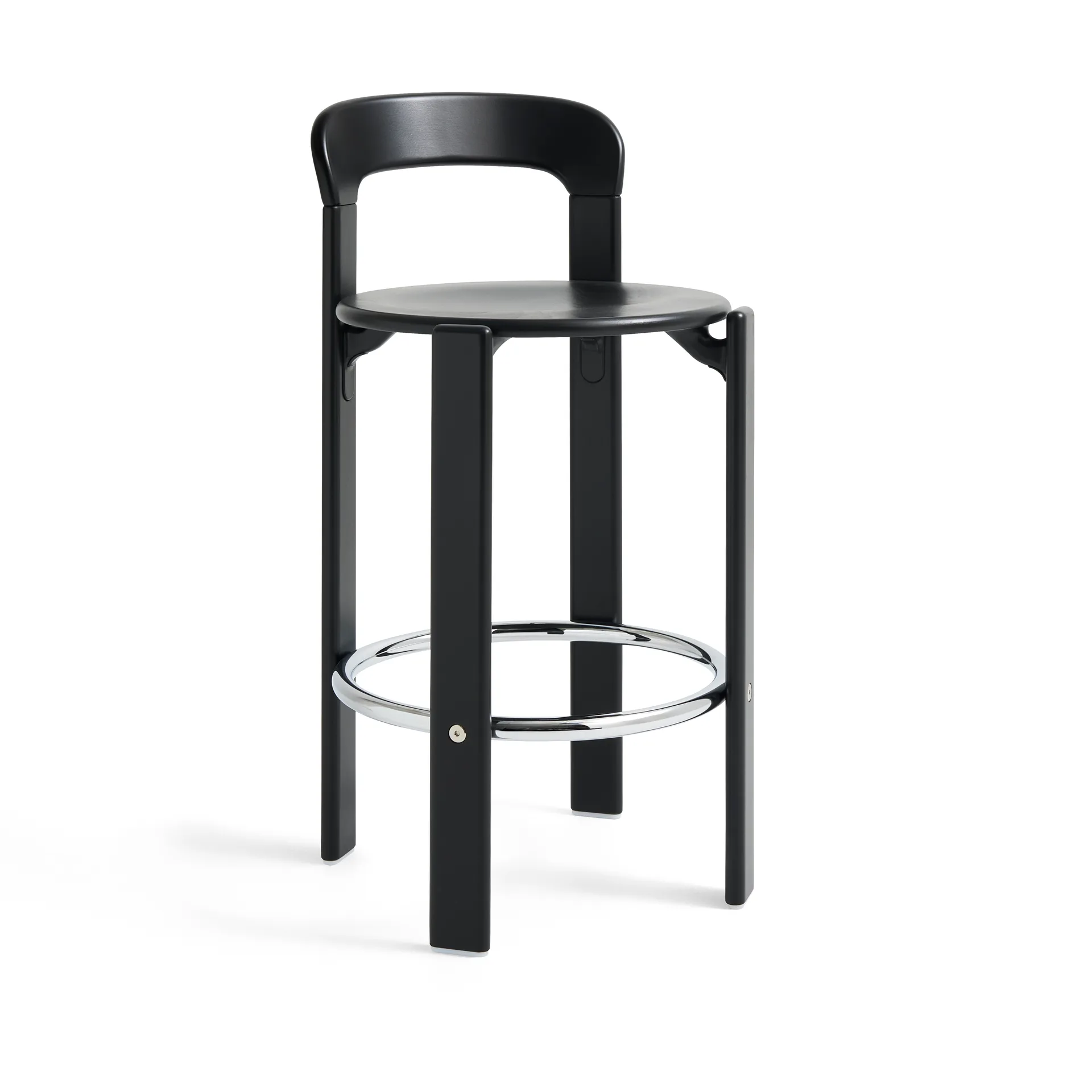 Rey bar stool low 65 cm, Deep black HAY