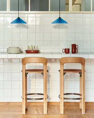 Rey bar stool low 65 cm - Golden - HAY