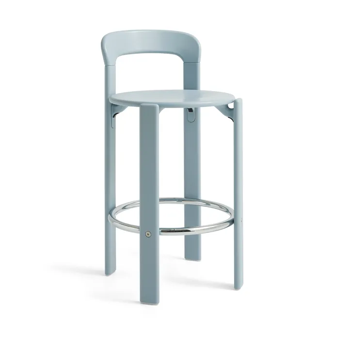 Rey bar stool low 65 cm - Slate blue - HAY