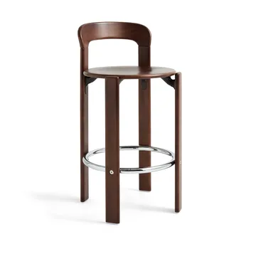 Rey bar stool low 65 cm - Umber brown - HAY