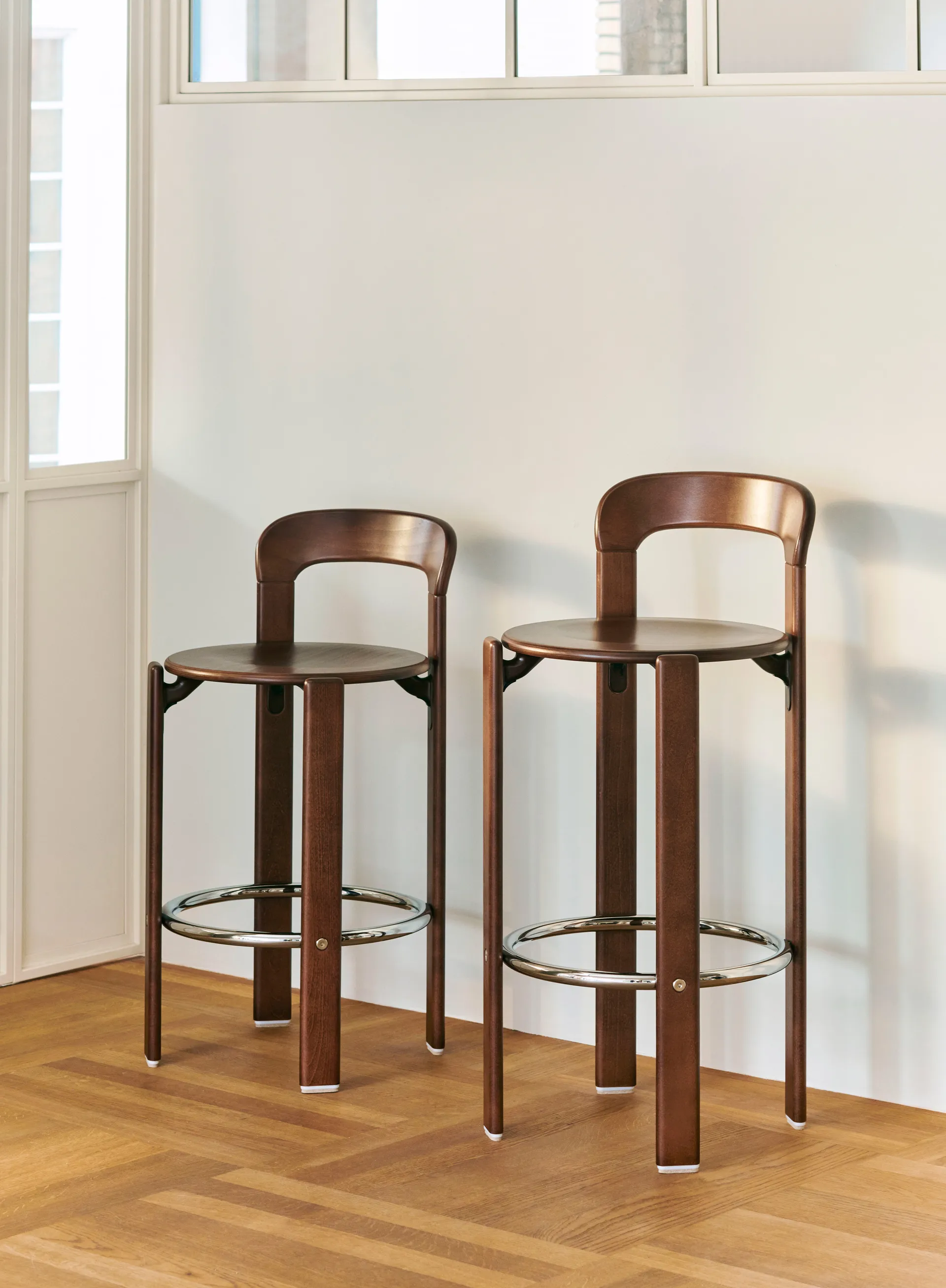 Rey bar stool low 65 cm, Umber brown HAY
