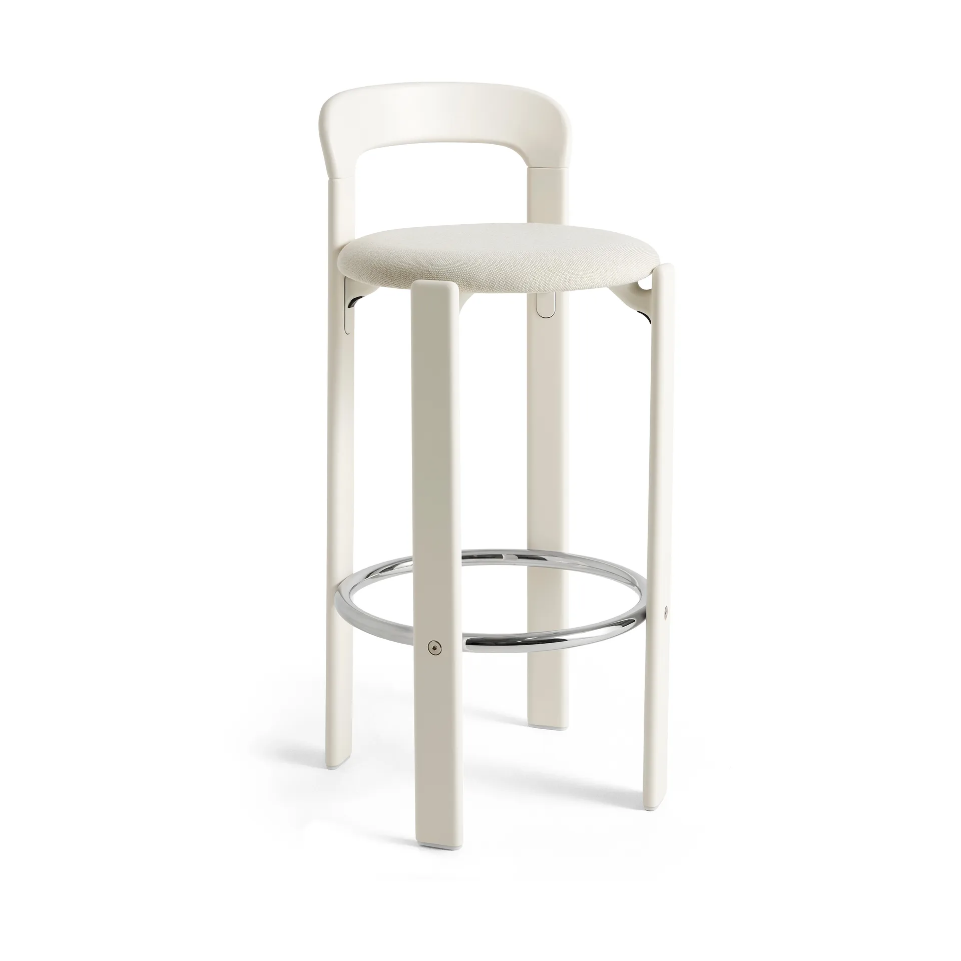 Rey bar stool upholstered 75 cm, Mode 011-cream white HAY