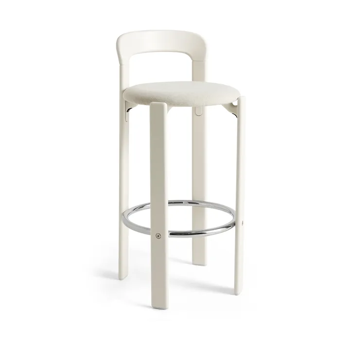 Rey bar stool upholstered 75 cm - Mode 011-cream white - HAY