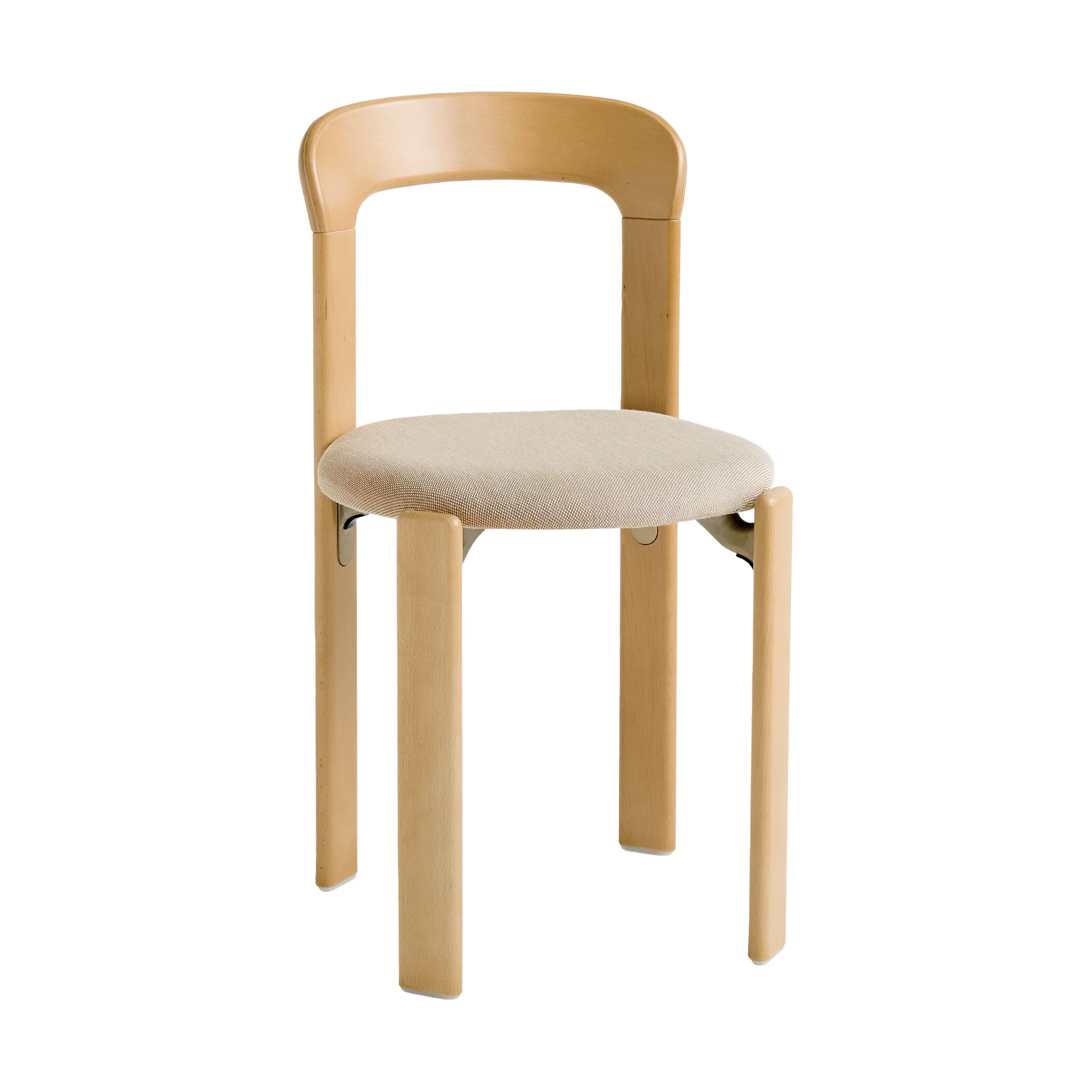 Rey chair upholstered seat, Fabric Steelcut Trio 213 golden HAY