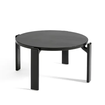 Rey coffee table Ø66,5x32 cm - deep black - HAY