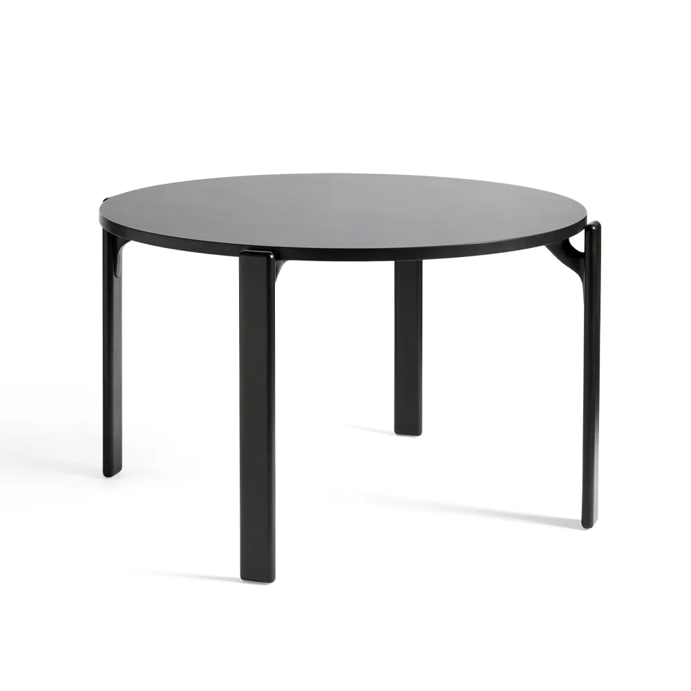 Rey dining table Ø128 cm, deep black HAY