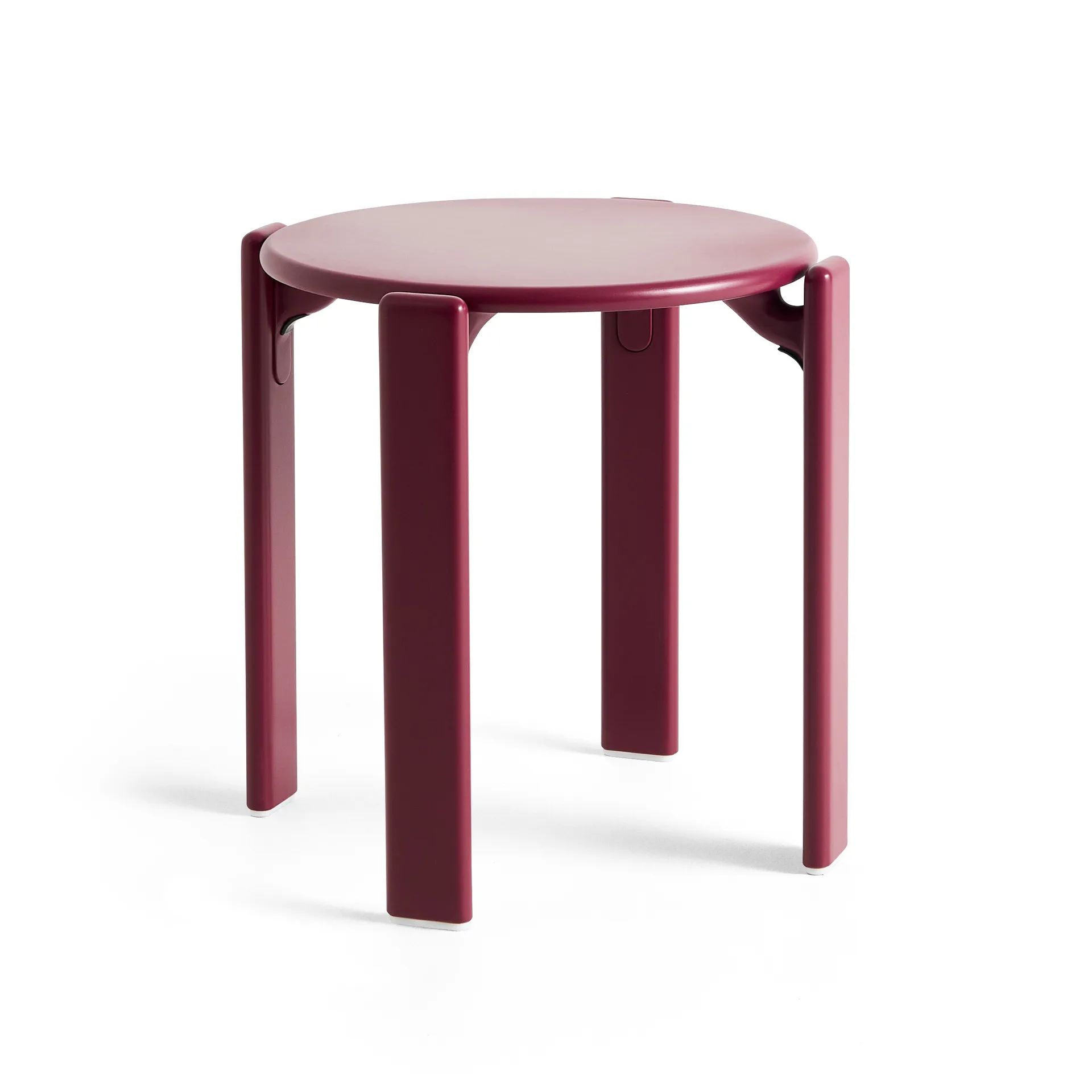 Rey round stool Ø46.5x46 cm, Grape red HAY