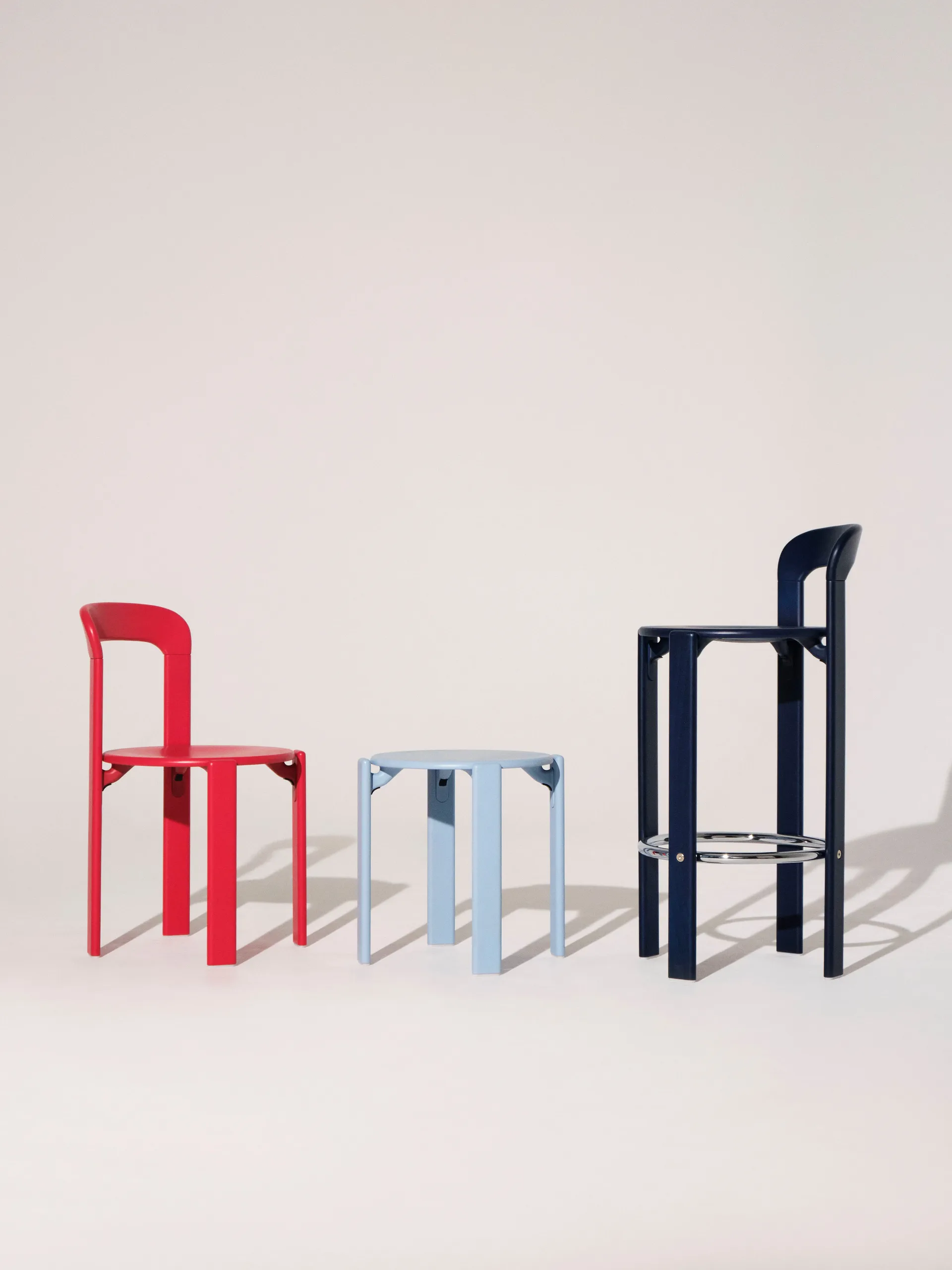 Rey round stool Ø46.5x46 cm, Slate blue HAY