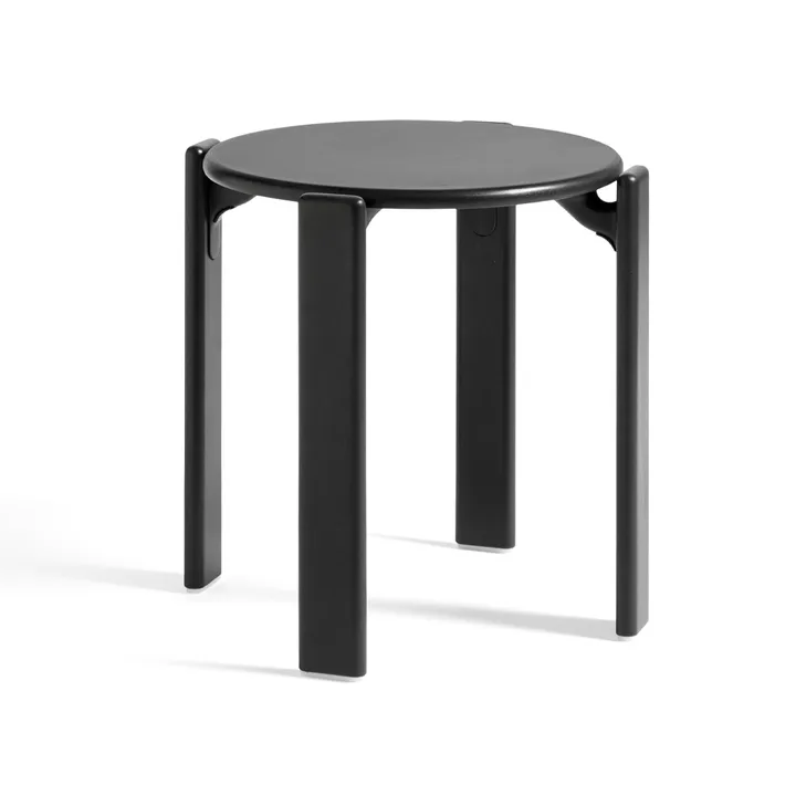 Rey stool Ø46,5x46 cm - Deep black - HAY