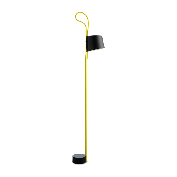 Rope Trick floor lamp, Black-yellow HAY