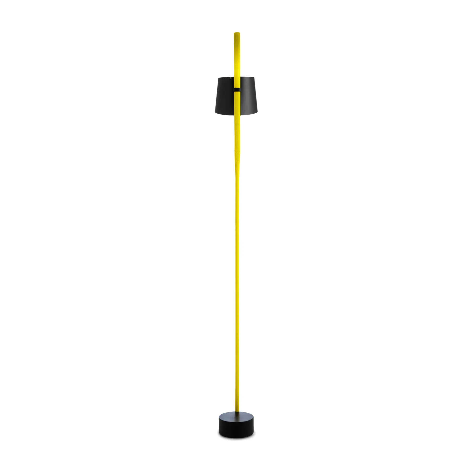 Rope Trick floor lamp, Black-yellow HAY
