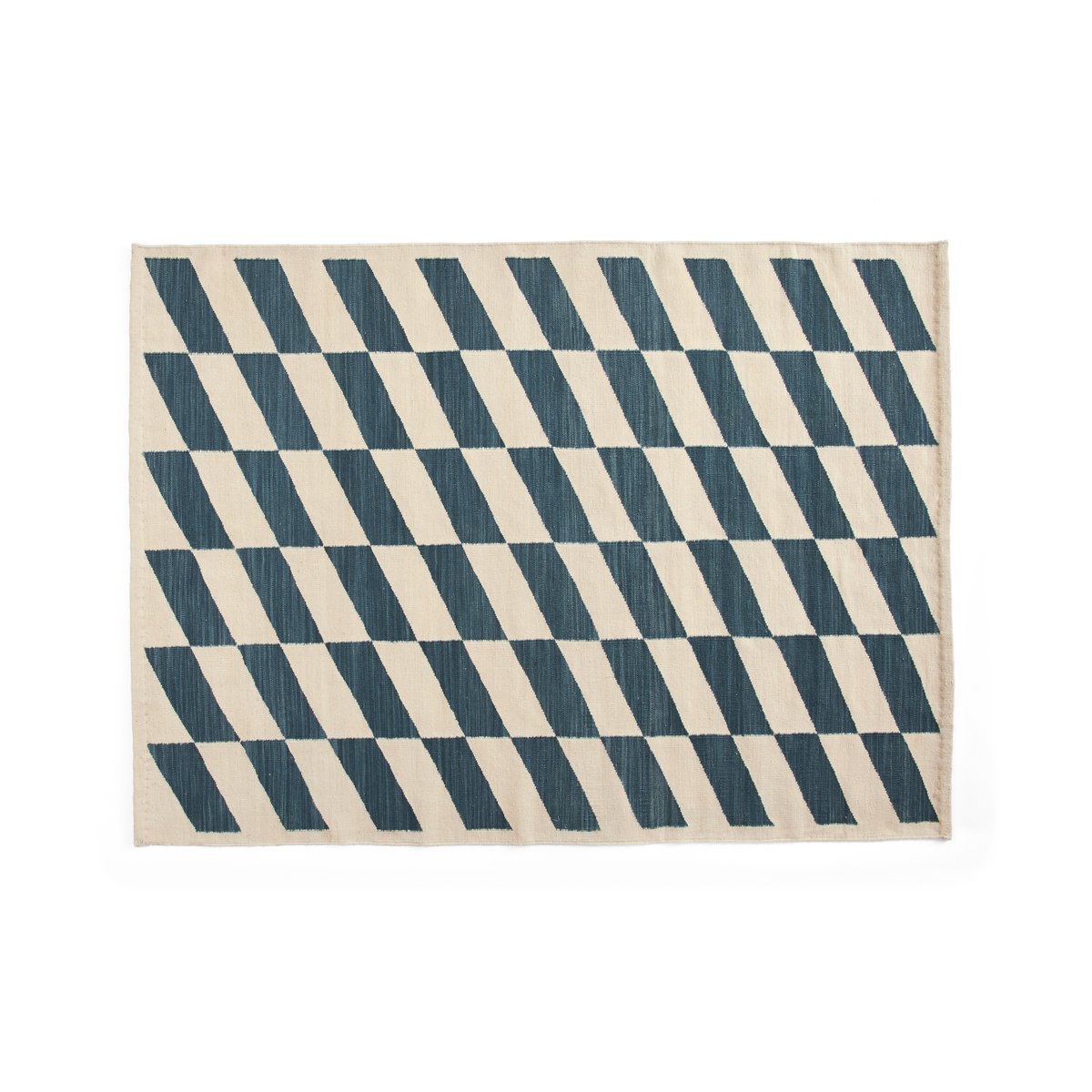HAY Shift Kelim carpet 140x200 cm Blue | Scandinavian Design | Fringe & Deep pile rugs | Blue