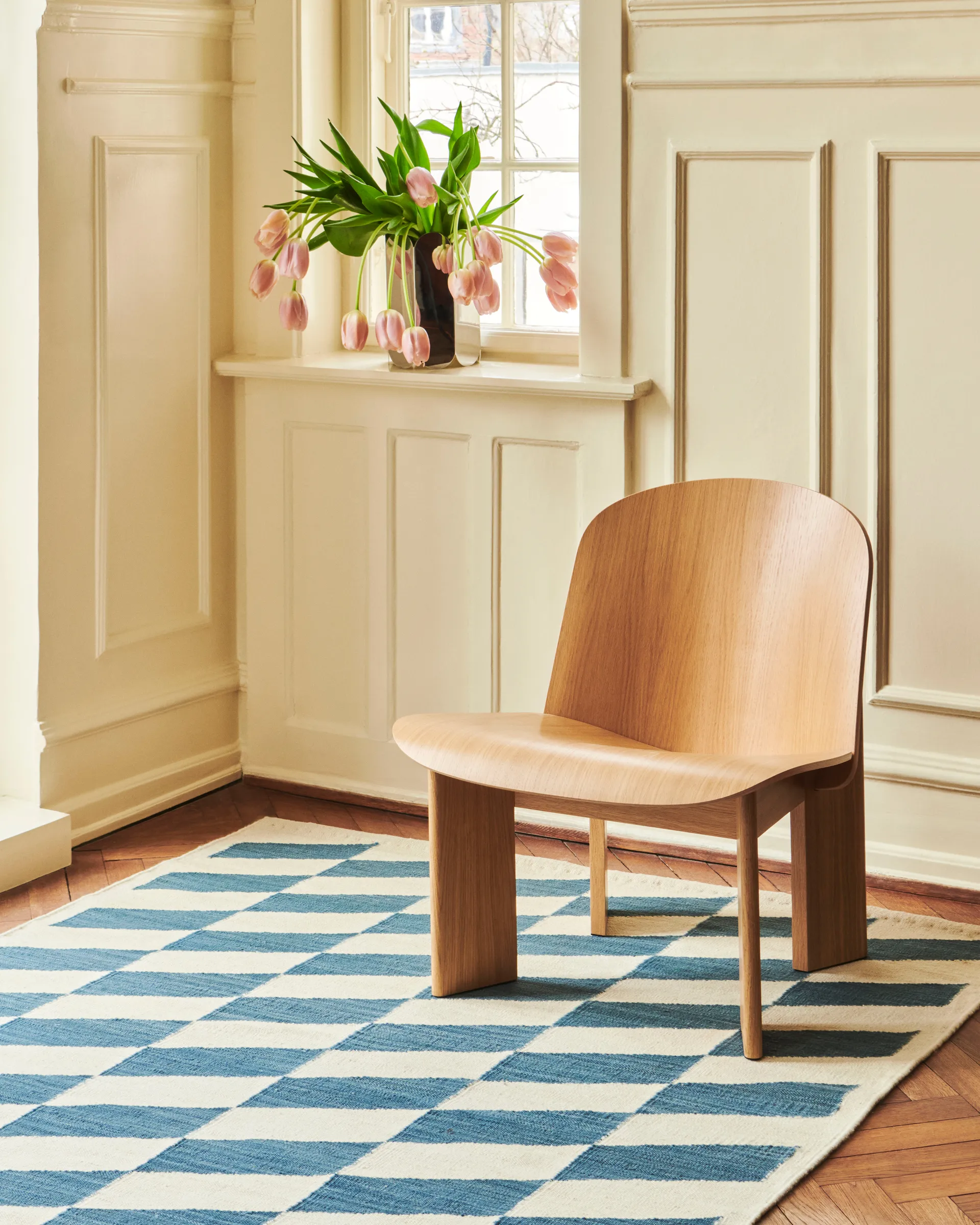 Shift Kelim carpet 140x200 cm, Blue HAY