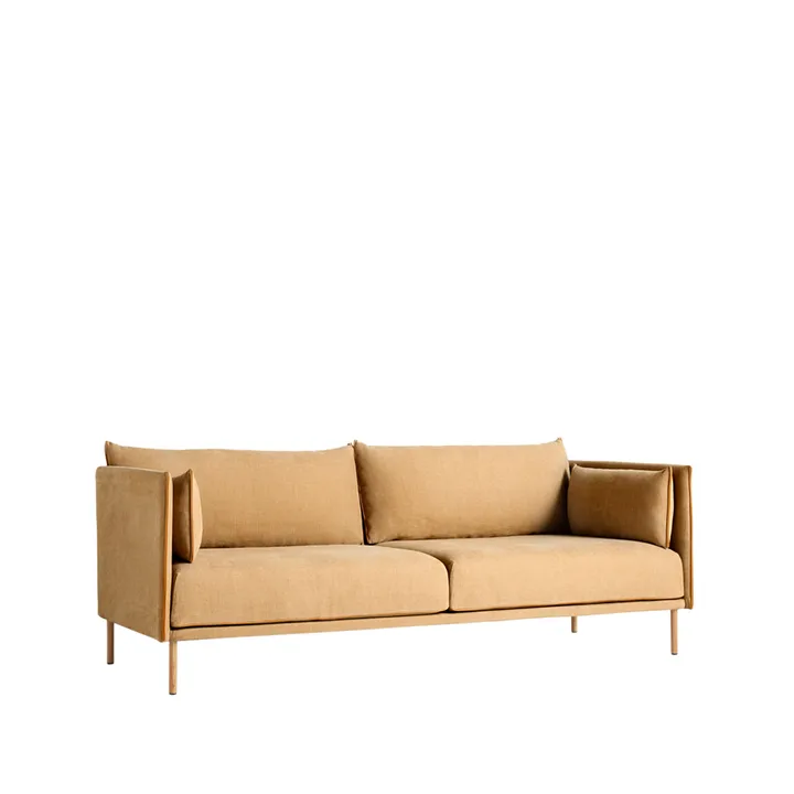 Silhouette 3-seater sofa - Cognac-oiled oak legs - HAY