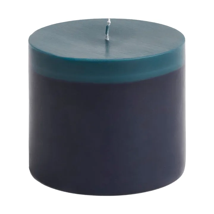 Silo Candle pillar candle - Midnight blue-dark teal, Ø9.5x8 cm - HAY